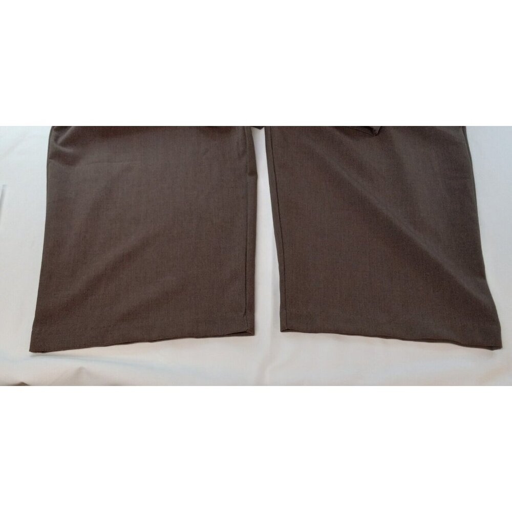 Avenue Stretch Women's Pants 47/29.5 Plus Size 26 Brown Flat Front Straight NWT - Picture 9 of 16